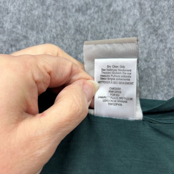 Dolan Left Coast Collection V-Neck Tegan Tunic Dress Women's Size XS Green Cupro - Picture 8 of 12